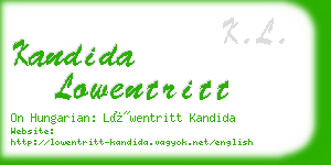 kandida lowentritt business card